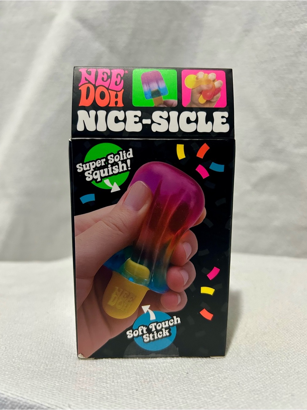 Nee Doh Nice-Sicle Rainbow Multicolor Fidget Squishy New in Box Schylling - Picture 2 of 4